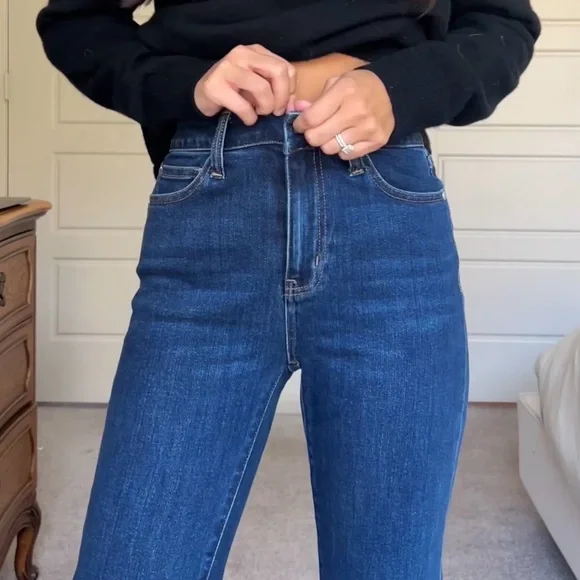🆕 Quince Bella Stretch Straight Jeans 24 - Picture 4 of 5